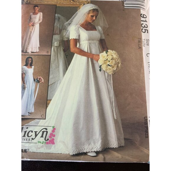 McCall's Misses Bridal Gown and Bridesmaid Dress Sewing Pattern Sz 10 - 14 9135 - Picture 3 of 10